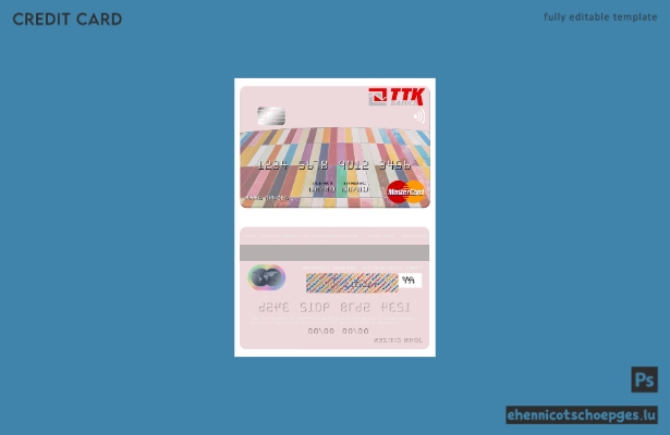Mazedonien TTK Banka AD Skopje Mastercard-Beispielvorschau
